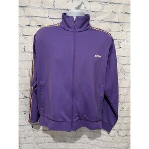 Nerdy purple and yellow Full Zip Up Tracksuit Jacket Size Medium